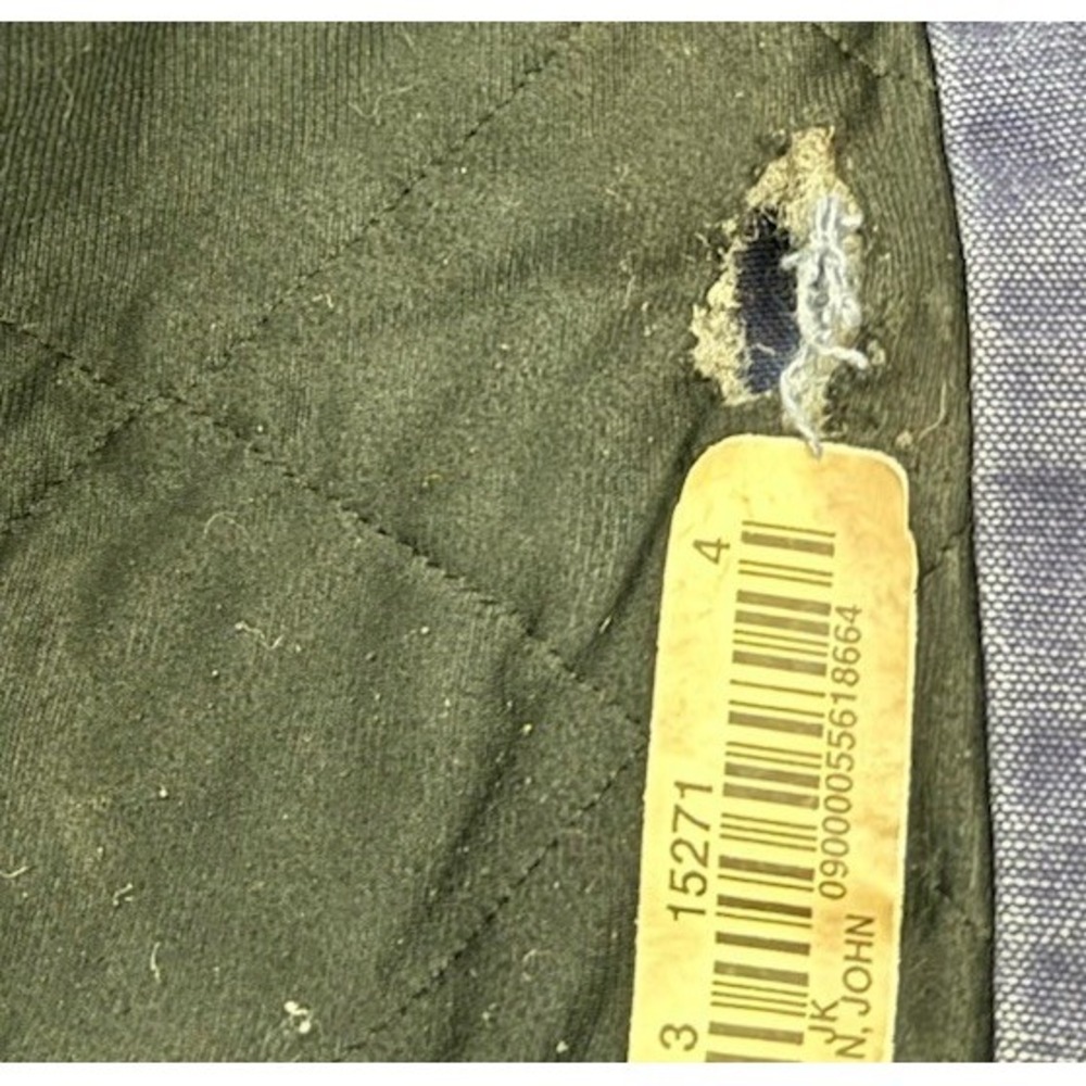 Vintage Carhartt 376-20 Navy Blue Destrsssed Rental Workwear Jacket Size Large - Picture 10 of 13